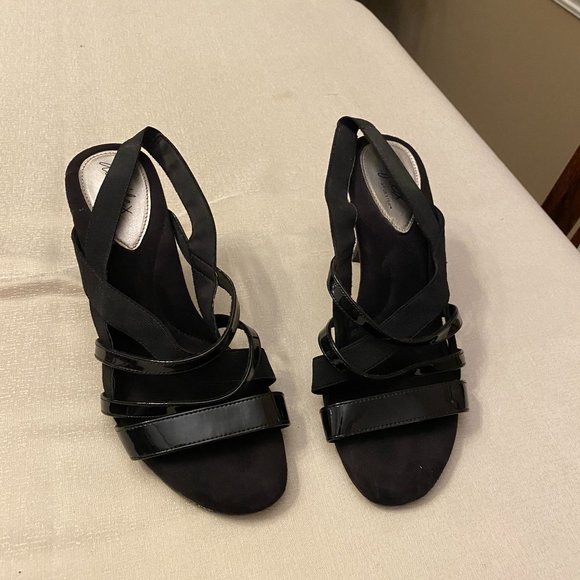 Black Strappy Heels - Picture 1 of 3